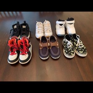 Toddler boy size 8 shoe bundle- 6 pairs of shoes